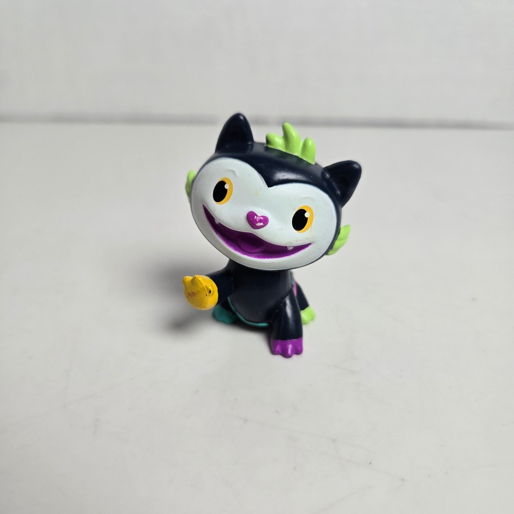 Rare Nickelodeon Abby Hatcher Fuzzly Bo Black Cat Toy Figure 2" HTF